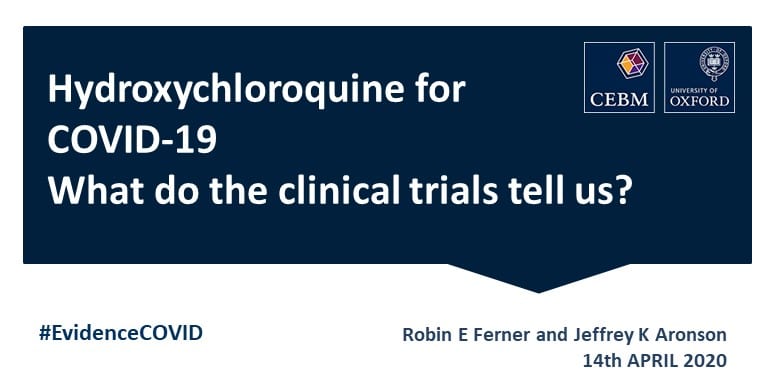 Hydroxychloroquine For Covid 19 What Do The Clinical Trials Tell